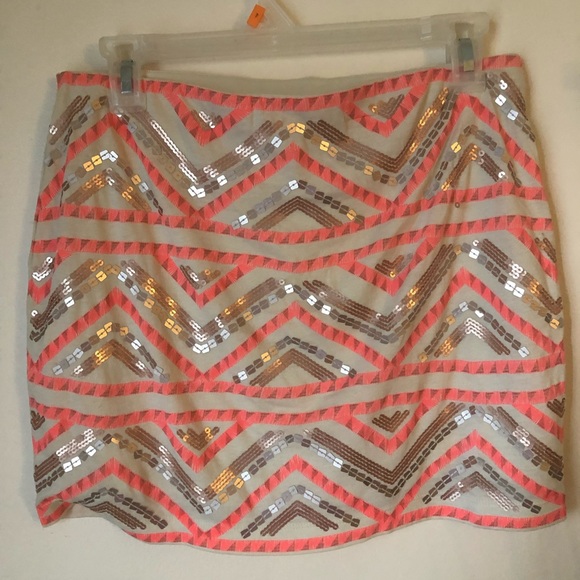 NEW Express Sequin Mini Skirt - Picture 2 of 4